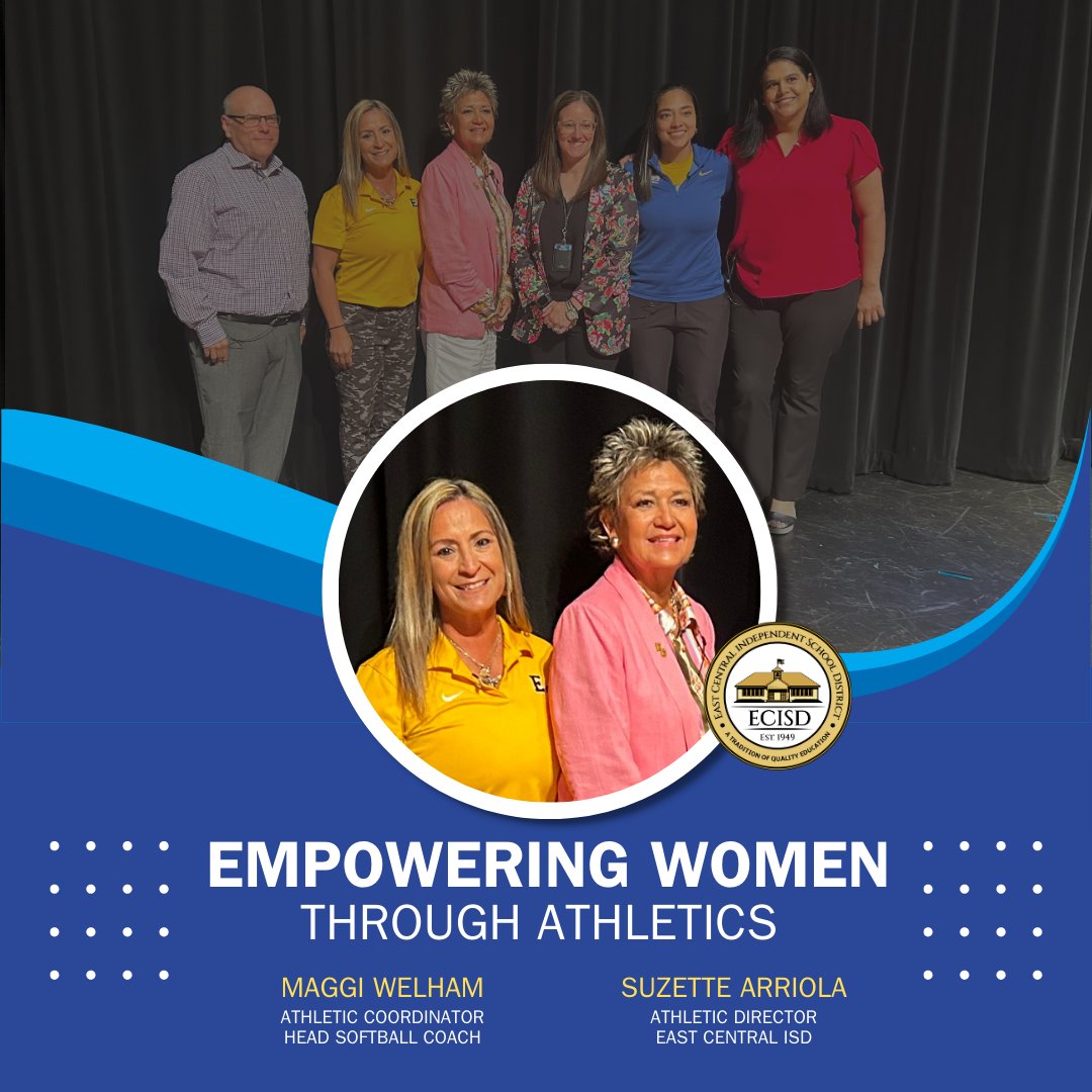 ECISD's Suzette Arriola & Maggi Welham rocked the 'Empowering Women through Athletics' seminar at Taft High School. Their insights sparked powerful dialogue on leadership. Congrats, Ms. Arriola & Ms. Welham, for shining as leaders! 🎉 You make us #ECProud! 💛