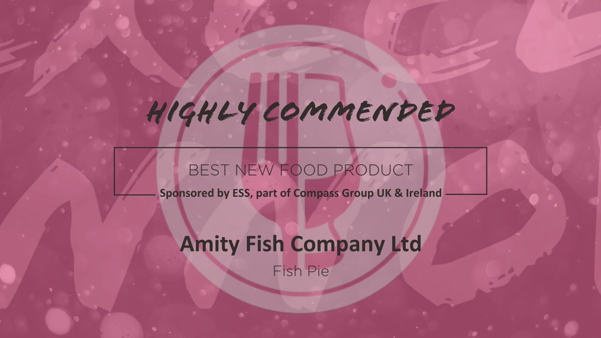 The Best New Food Product is once again kindly sponsored by title sponsor @ESS_Offshore🙏@AmityFishCoLtd sails away with a Highly Commended for their Fish Pie🐟 #NESAwards