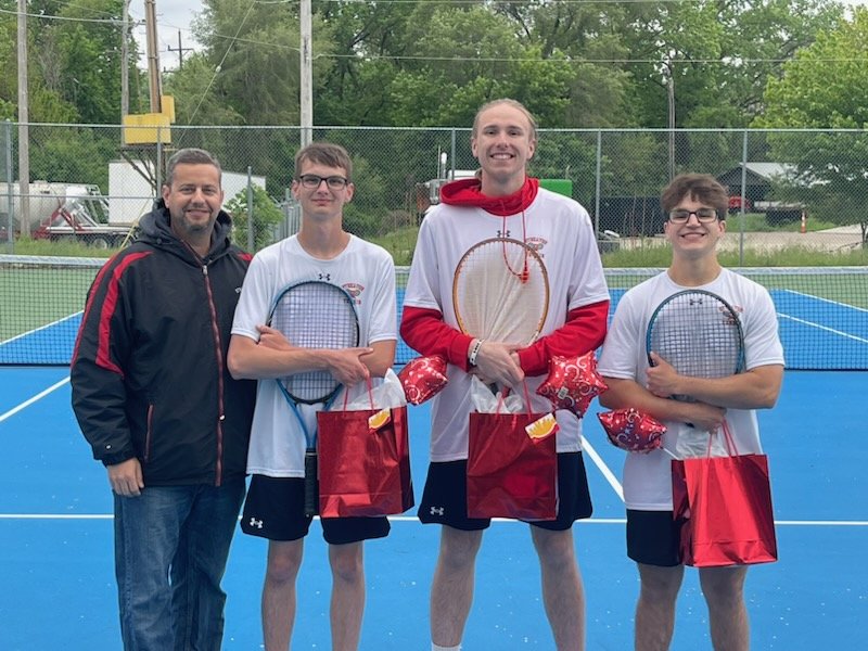 Senior night! Thank you to Izak, Quinn and Brenden on a great 4 years!!