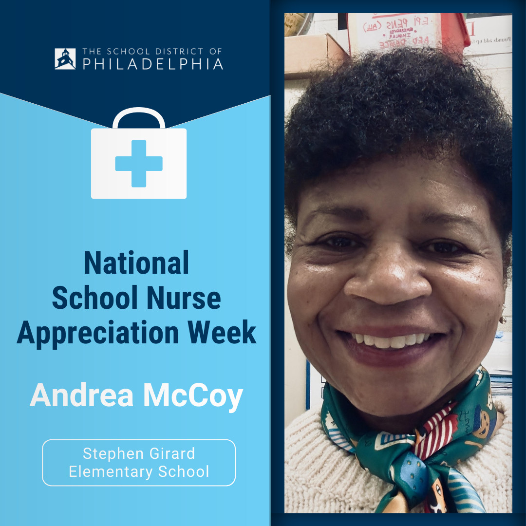 School nurses are vital members of the school community. They're educators, nurturers, and facilitators of health in schools. Committed to supporting families and their children, Nurse Andrea McCoy exemplifies this dedication. Learn more: bit.ly/3JRthJE #PHLED
