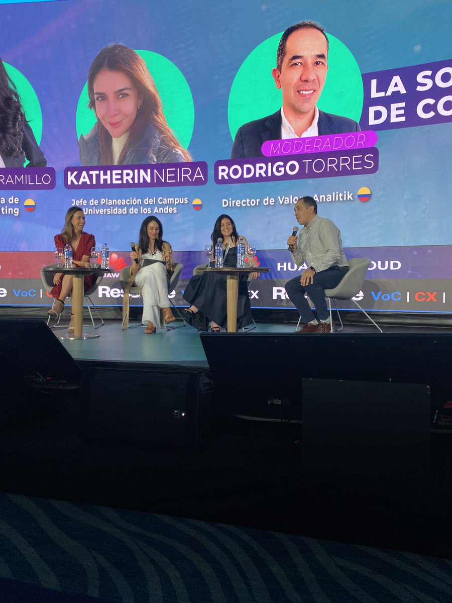 Seguimos en nuestro #CXSummit2024. Maria Consuelo Castro, @clarocolombia; Mariana Jaramillo Thomas, @InPactaConsulting y Katherine Neira, universidad de los andes, participan del panel 'La Sostenibilidad como Factor de Confianza En las Compañías' moderado por Rodrigo Torres,