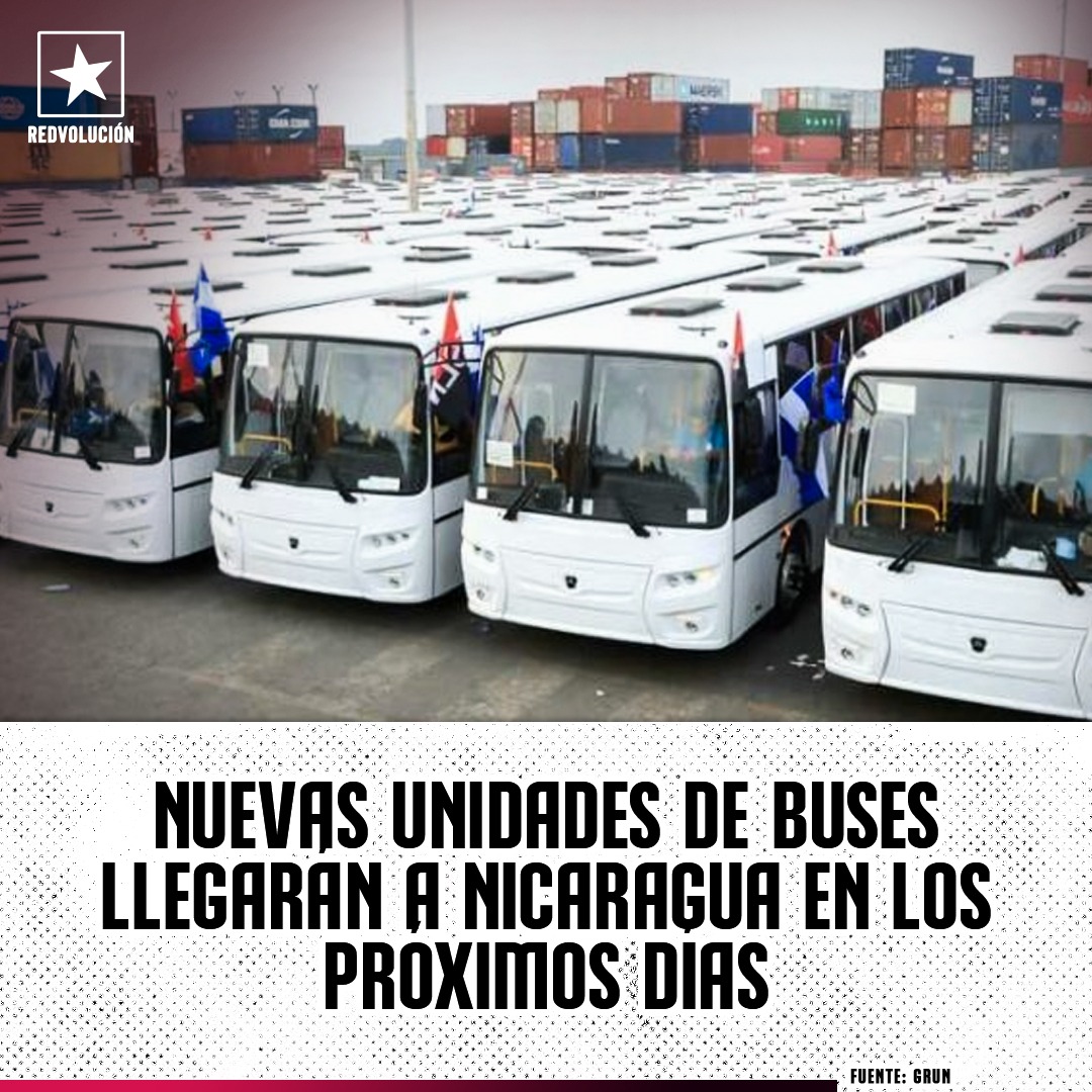 Gobierno del Frente Sandinista continua con la modernización del transporte público de #Nicaragua

#EnDefensaDelFSLN
#4519LaPatriaLaRevolución
#ManaguaSandinista