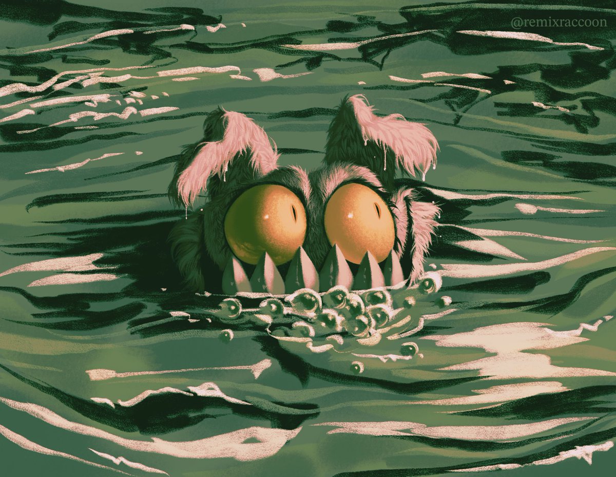 Smelly lake monster🦨 #TheMonsters #oc #monsteroc #art #Procreate #digitalart
