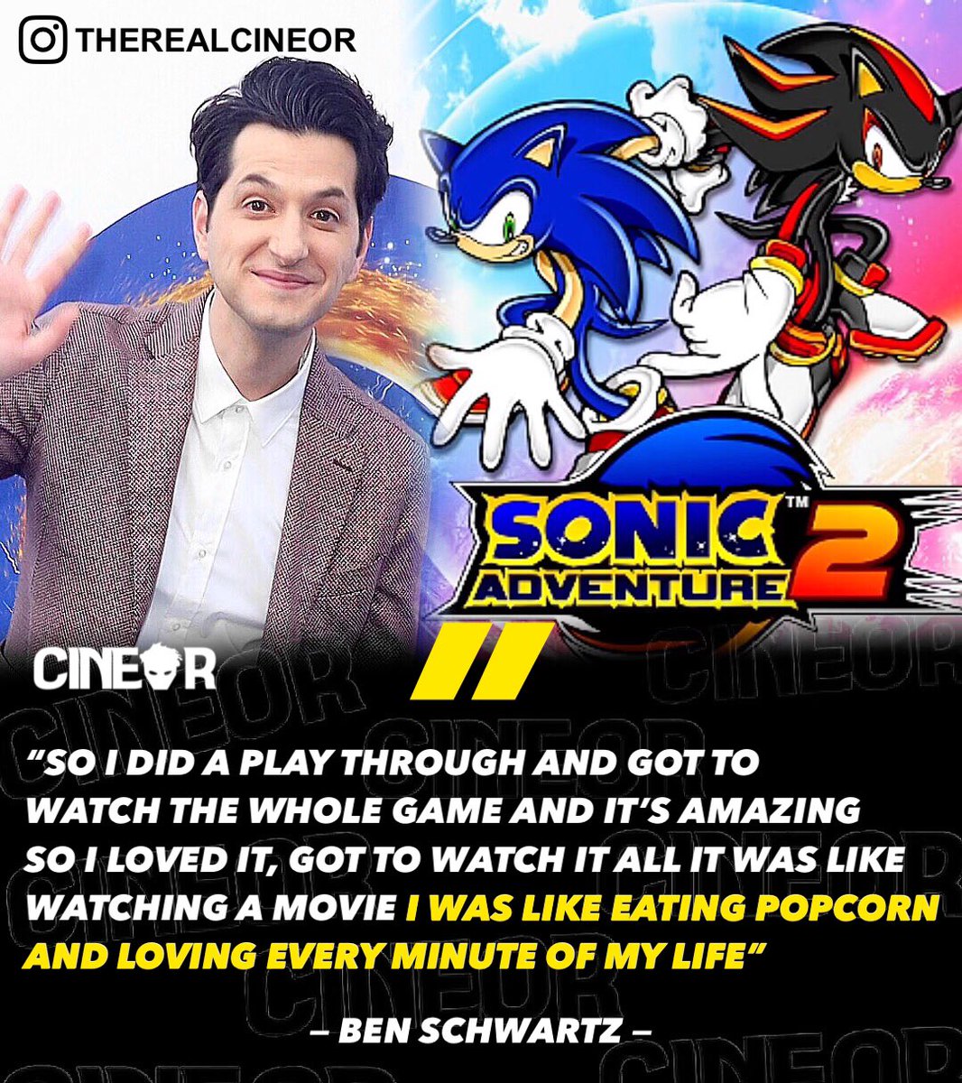 Ben Schwartz talks about his play through feelings of watching #sonicadventure2 like if it was a movie.  👀🤩🙌💙

#SonicTheHedeghog #SonicMovie #sonicmovie3 #Sonic3 #shadowthedgehog #sonicnews #Knuckles #KnucklesSeries #sega #AmyRose #sonic #RougeTheBat #sonicgame #tails