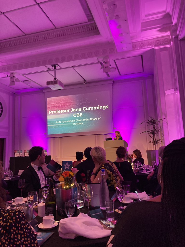 A lovely evening of celebration and thank you Prof Jane Cummings for spotlighting learning disability nursing and the commitment and support offered to the profession by @RCNFoundation #grants #research #MakingADifference #nursing @CnoCymru