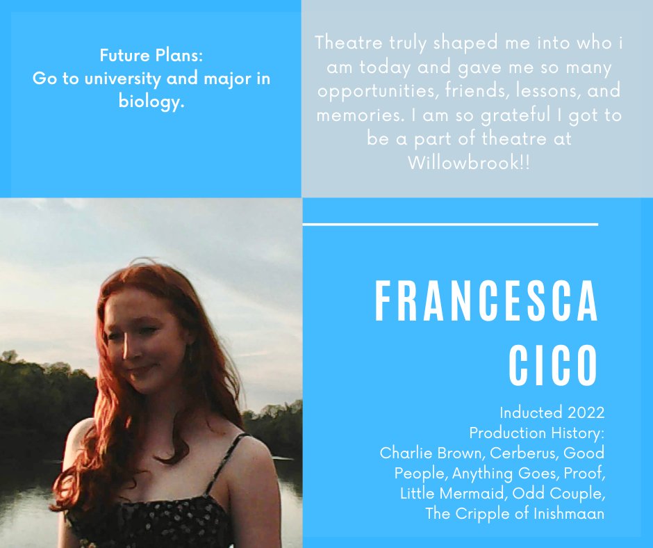 Today's senior thespian is the absolutely remarkable Fran Cico! #theatrekids