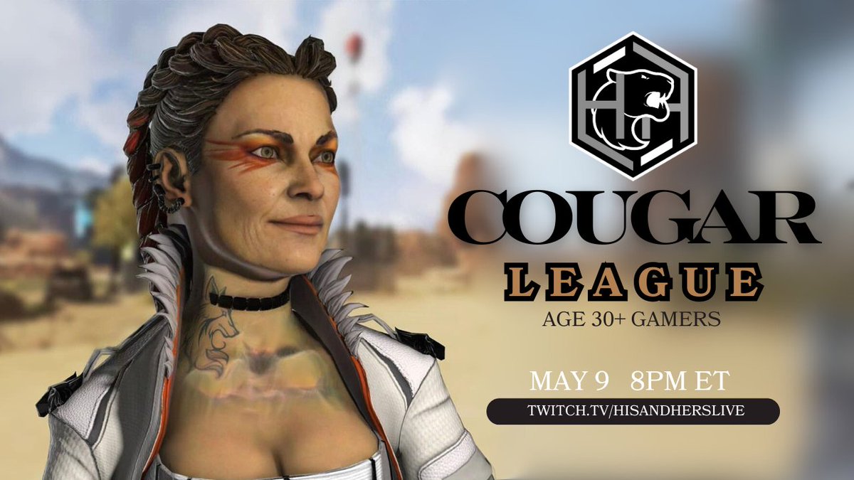 Fun Fact: older adults on average are happier than younger adults. Come support the happiest group of @PlayApex competitors in our age 30+ League, the Cougar League. Tonight at 8pm ET.