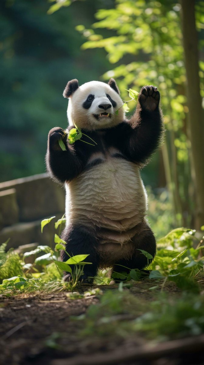 Giant pandas can't touch their toes. #animalfacts #nature #panda #toes