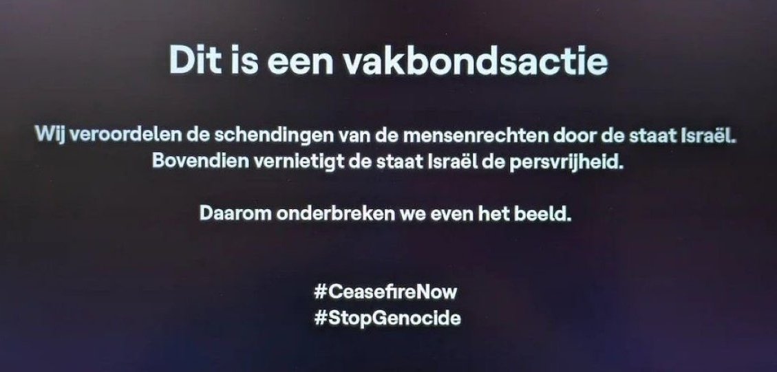 Μπράβο στην βελγική τηλεόραση που την ώρα που τραγούδαγε το Ισραήλ, έδειχνε αυτό! 💪💪💪 #eurovisiongr