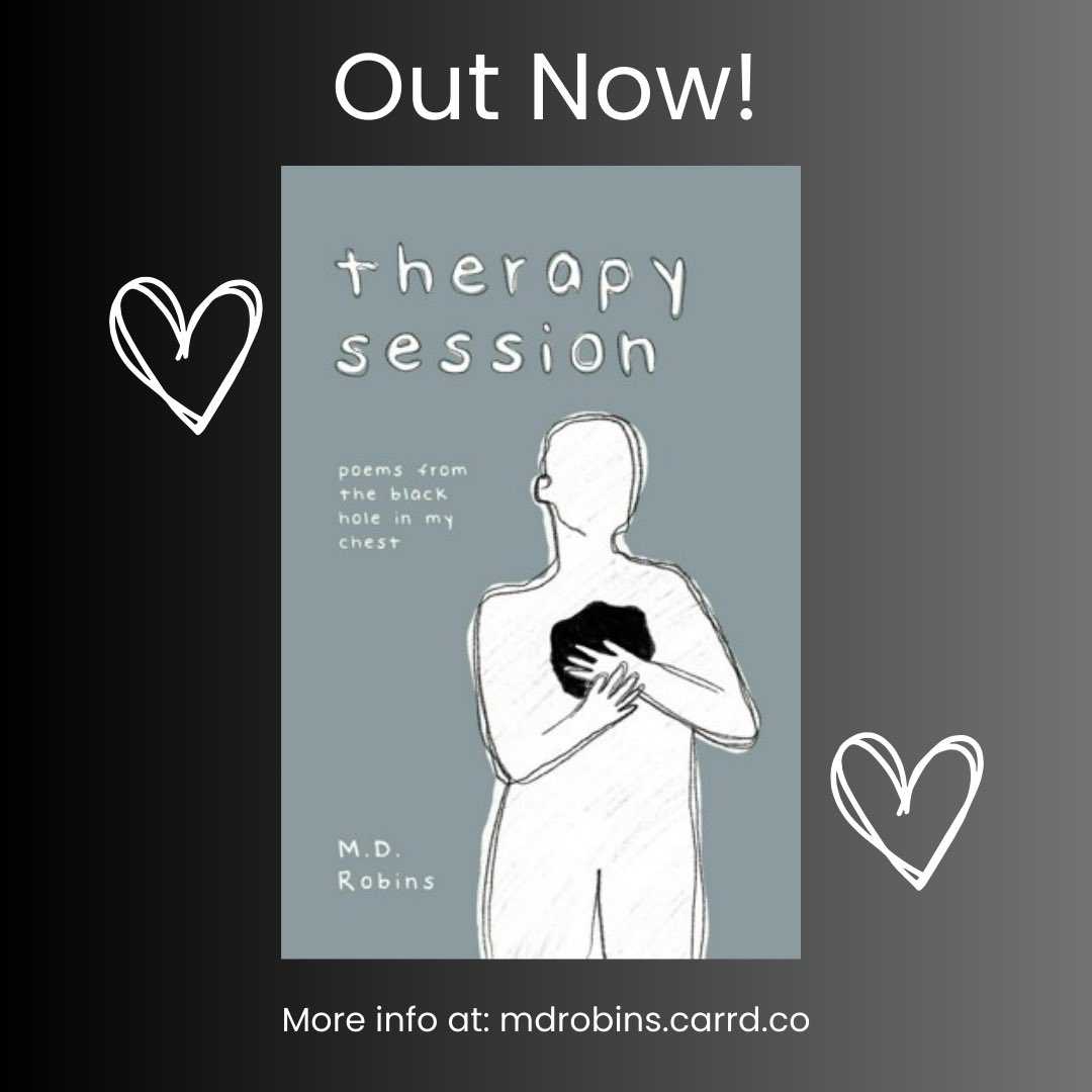 New client testimonial! “Therapy Session: Poems from the Black Hole in my Chest” by M.D. Robins is out now!

#bookeditor #poetrylovers