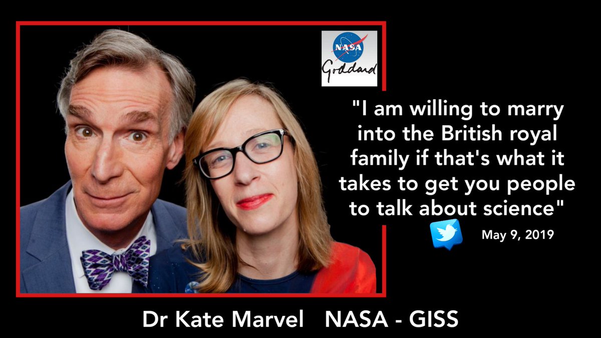 Well.... That's quite an interesting sacrifice.... @NASAGISS climate modeler @DrKateMarvel wants people to talk about science. And she's willing to marry into the billionaire UK Royal Family to make that happen. 🙄