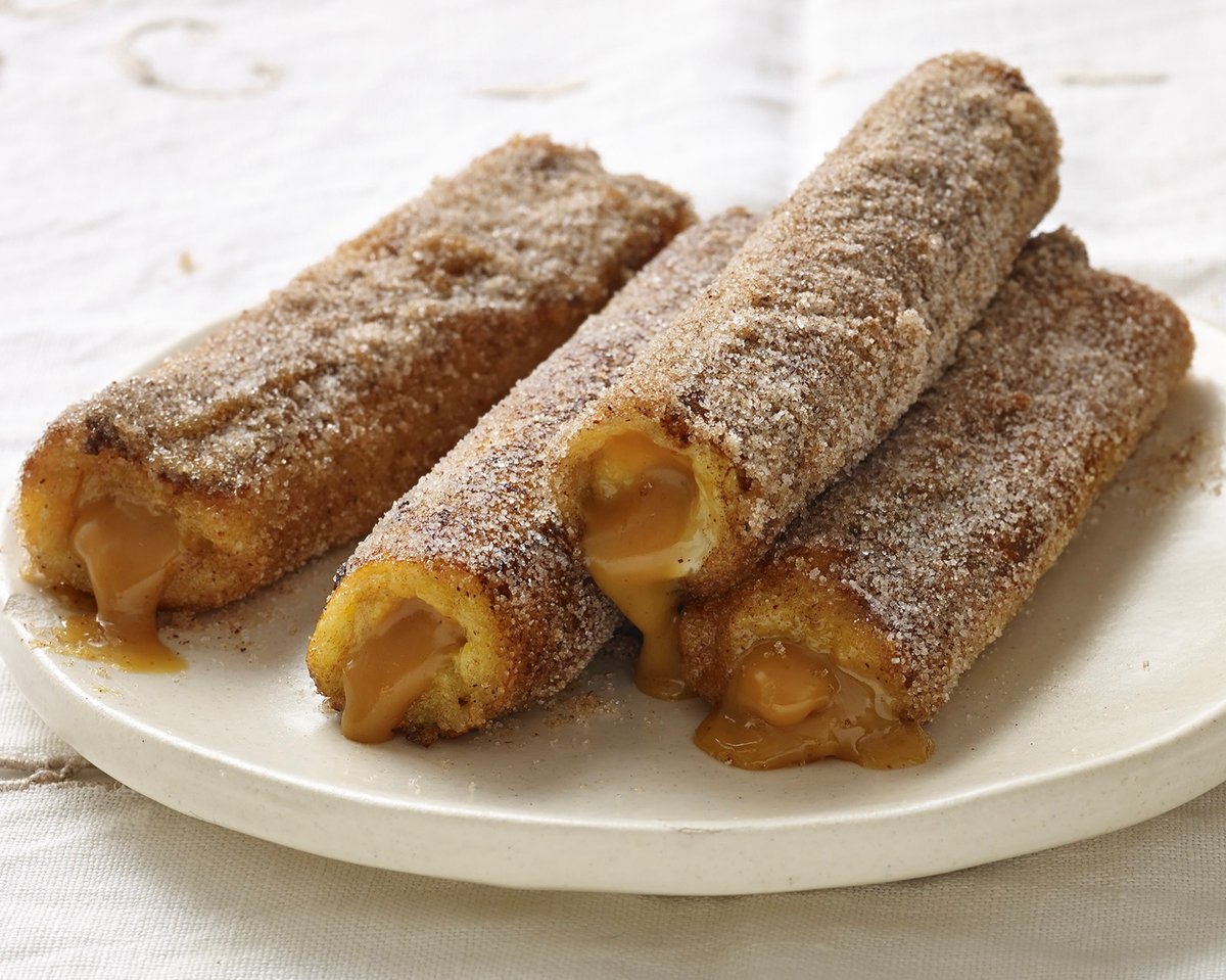 I used to make these French Toast Rolls with my boys when they were little. They helped me roll them up! You can try different fillings like cajeta or dulce de leche, Nutella, peanut or almond butter, or any jam. Great to make with kids for Mother's Day. patijinich.com/mexican-french…