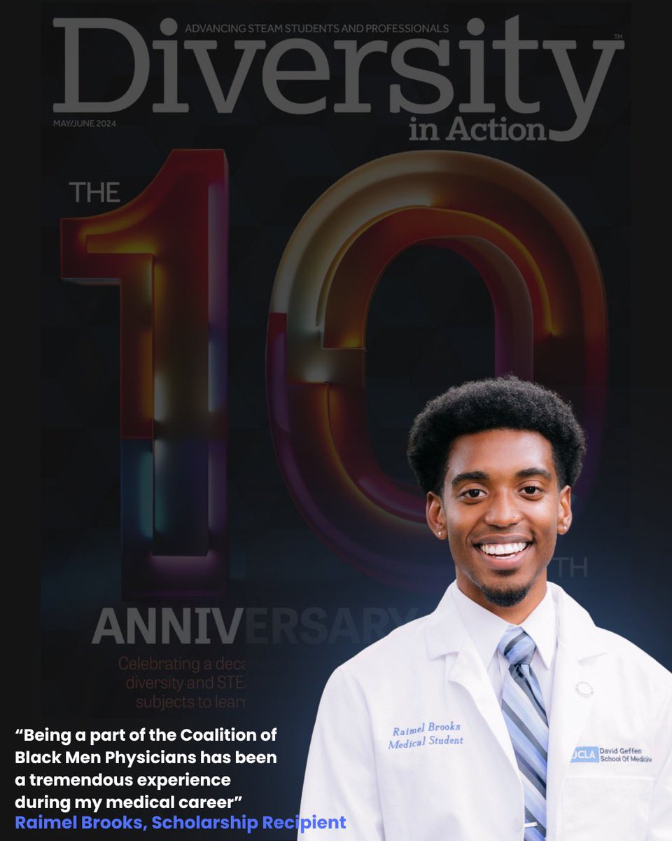 We are grateful to @div_in_action Magazine for featuring Coalition of Black Men Physicians in their 10-year anniversary release!Did you know? Black men represent only about 2% of physicians in the US, highlighting the importance of our mission to increase diversity in medicine.