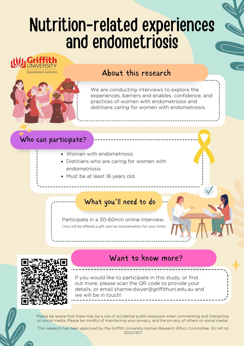 Are you a dietitian who has provided nutrition care to women with endometriosis?  Participate in our research study and tell us about your experience! Register: tinyurl.com/3efjccpf
<a href="/LisaM_nutrition/">Lisa Moran</a>