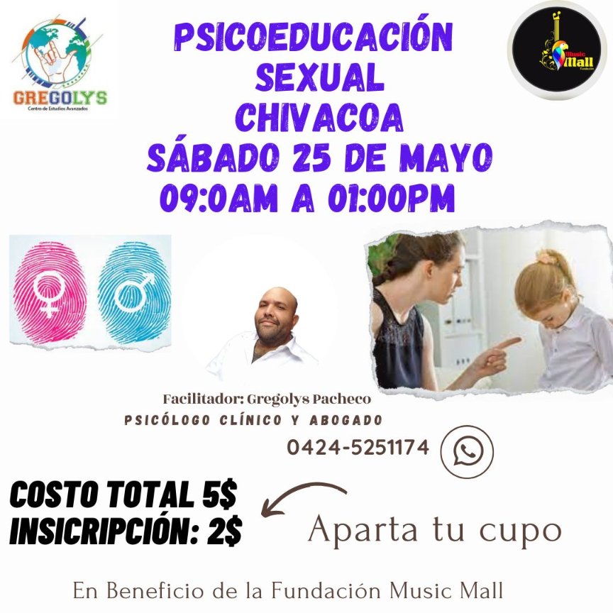 Entérate del riesgo de No Hablar de Sexo
#chivacoa #sanfelipe #yaracuy #padres #psicologiasocial #psicologiaclinica #profesores #psicologiainfantil #sexualidad #escuelaparapadres #hijos #hablardesexo #sintaboo