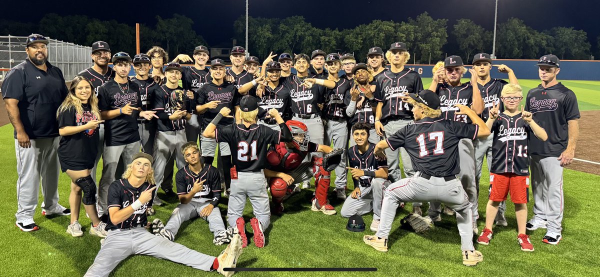 legacybaseball9's tweet photo. Area Round Game 1

Broncos 4
Sachse 0

2025 Owen Skinner CGSO (his 5th of the year) retired the last 19 batters he faced. See y’all tomorrow night at Legacy for game 2! 7pm https://t.co/NU5RVmajJK