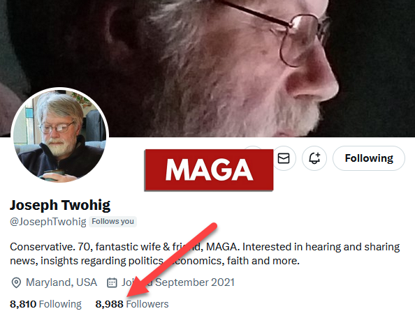 I have a Fantastic Patriot and Friend who is reaching 9K. Please Give Joseph @JosephTwohig a big follow and RT. Thank you! ♥️🇺🇸 #TrumpGirlOnFire 🔥