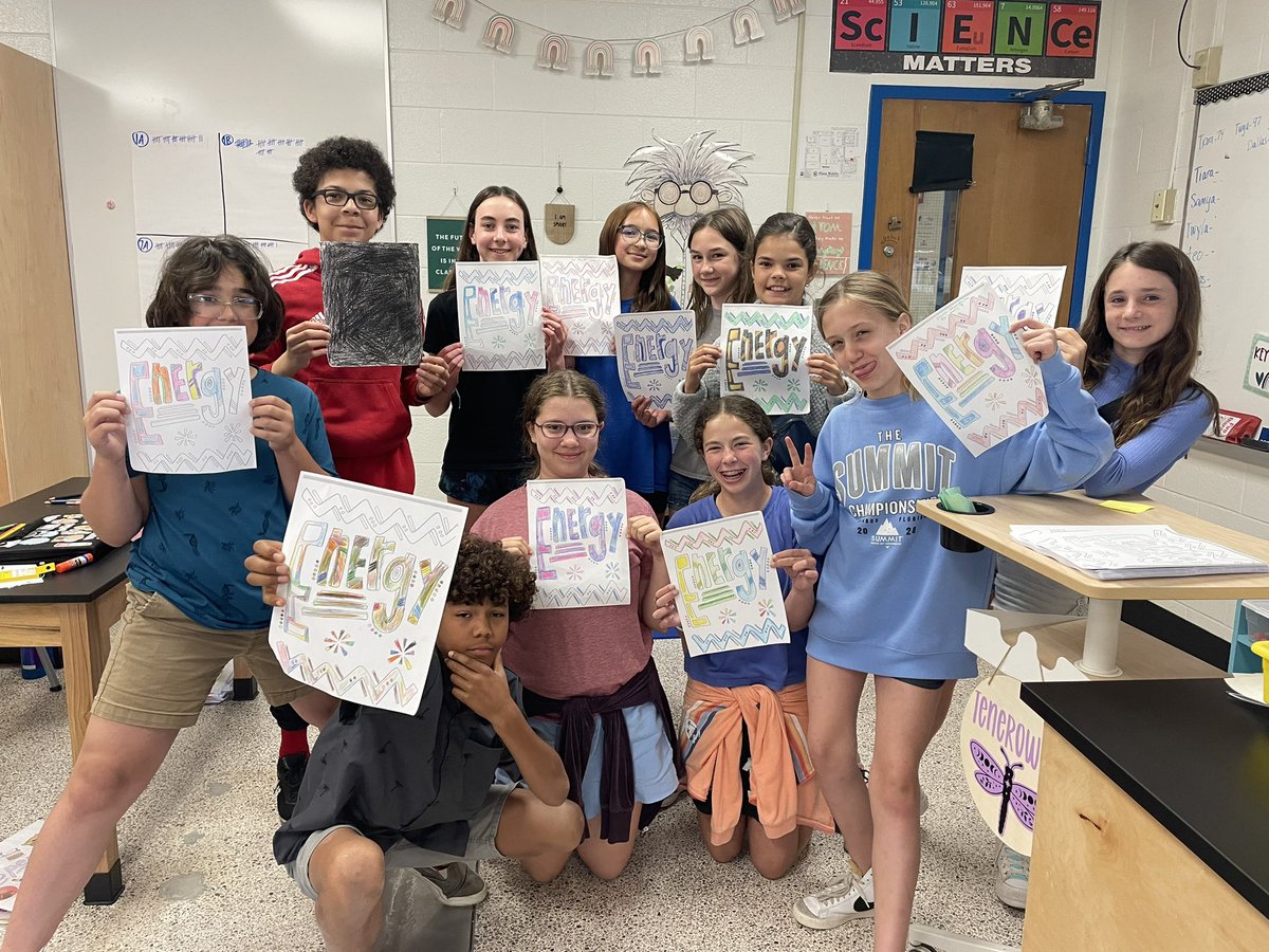 Energy Conversions in the form of creativity. I love how each student’s coloring represents their own Energy!!