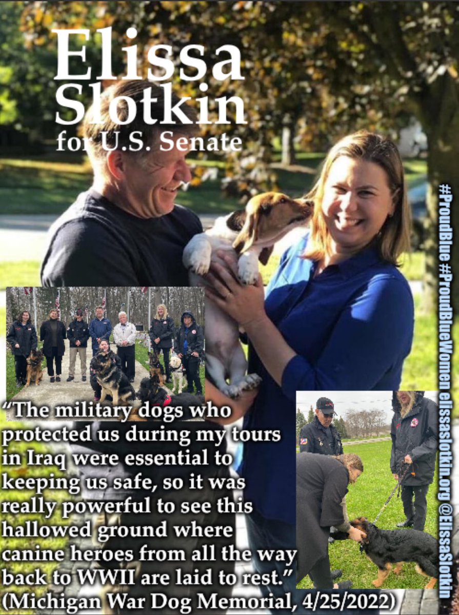 Uniter Elect Rep. Elissa Slotkin (D-MI) for Senate @ElissaSlotkin fights for… NATIONAL SECURITY ENVIRONMENT RETIREES VETS GUN SAFETY LGBTQ RIGHTS WOMEN’S RIGHTS AMERICANS OVER POLITICS secure.actblue.com/donate/ebs-web… #ProudBlue #ProudBlueWomen #DemVoice1 #Dems4Rights #ResistanceUnited