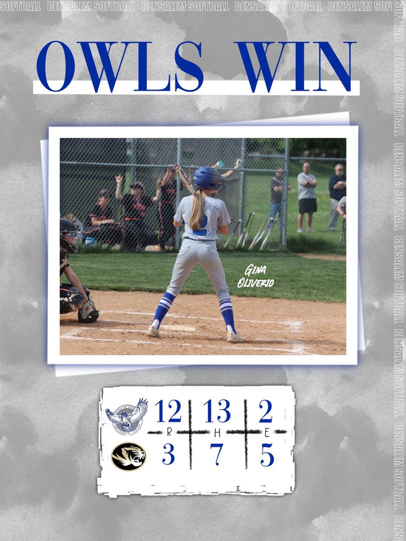 Gina Oliverio 2-3 2 HR
Megan Klein 3-4 2B, 3B, BB
Sydney Daut 3-4 3B
Kayla Clarkson 2-4 2B

Dana Oliverio 7IP