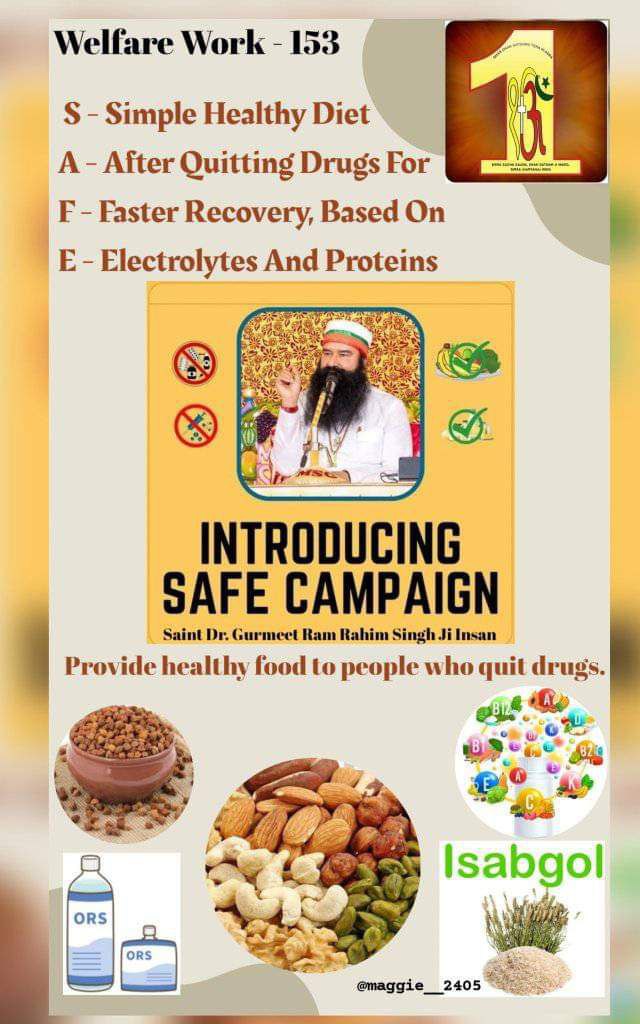 #SAFECampaign
#SAFE
#DepthCampaign 
#DrugfreeSociety
#DrugfreeNat
#SaintDrGurmeetRamRahimSinghJi
 to bring hope in lives of parents who have lost theirchildren to drug abuse saint Dr. Msg has initiated depth campaign as revolution that will bring radical change in society#Safe ✅