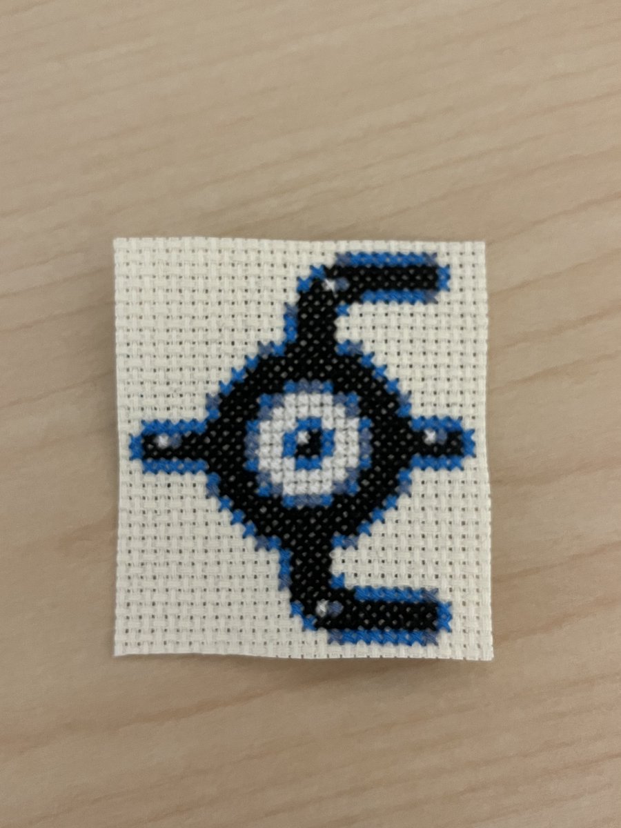 Gen 2 Shiny Unown E! #stitchdex #pokemon #unown #crossstitch