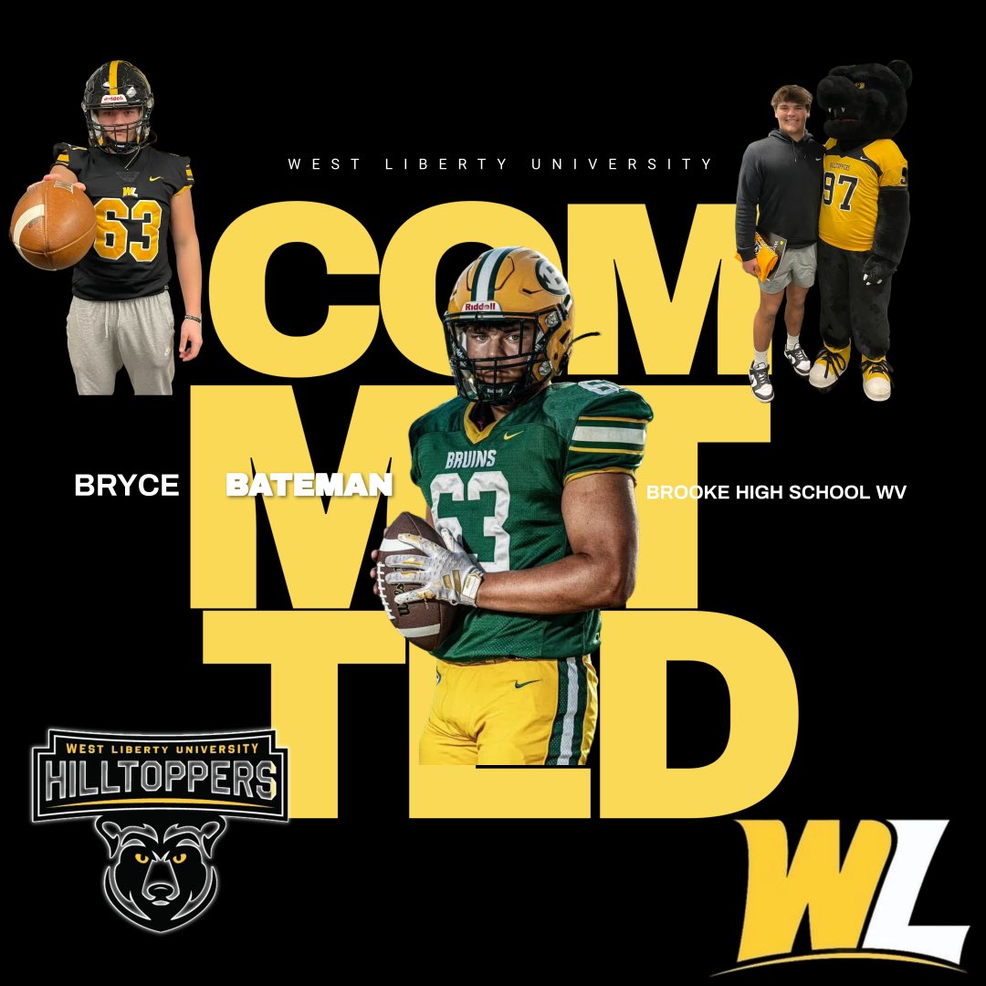 Just wanted to give a huge thanks to <a href="/coachmonte91/">jeff monteroso</a> for giving me an opportunity to play at the next level! I’m beyond grateful and wouldn’t be here without the support of my family, friends and coaches! Happy to say I’m committed to West Liberty #toppers🙏🏼 <a href="/BrookeBruinsFB/">Brooke Bruins Football</a>