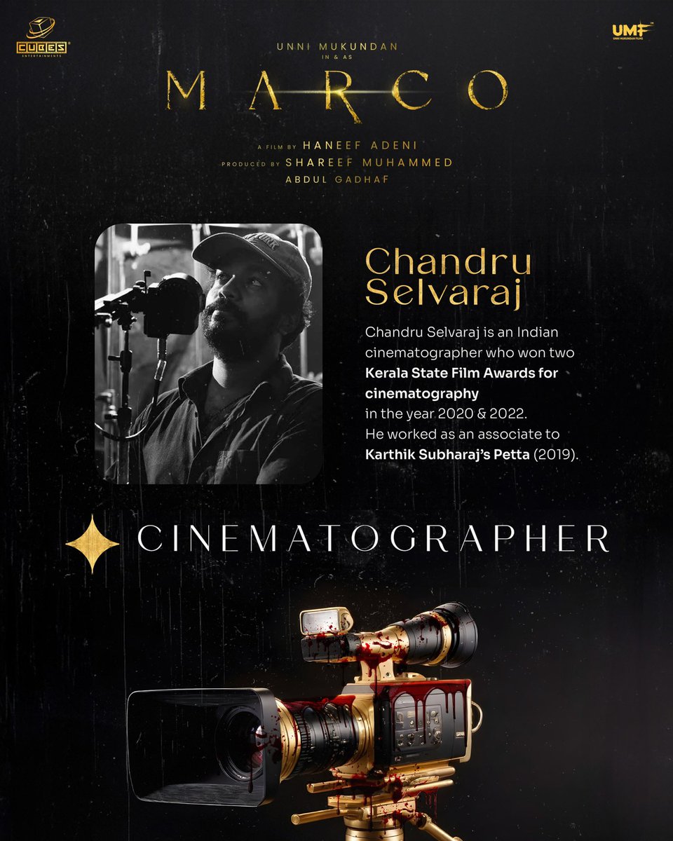 Welcome #ChandruSelvaraj !! #Cinematographer 🎥 #Marco #ShootInProgress