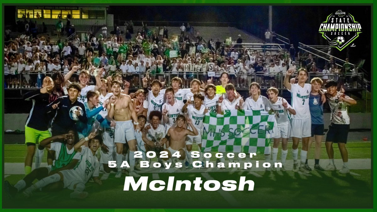 Congratulations to the Chiefs of McIntosh! The 2024 5A ⚽️🏆! Replay @NFHSNetwork @GoFanHS #Select