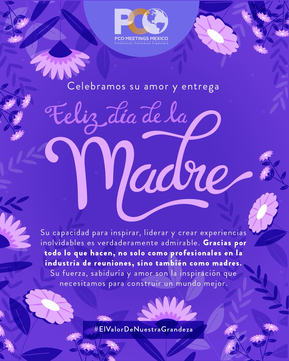 Enviamos un mensaje con cariño para todas las mamás, en especial a las integrantes de la industria de reuniones. 💝🌹

#FelizDíaDeLasMadres #10DeMayo #ElValorDeNuestraGrandeza #PCOMM #IndustriaDeReuniones