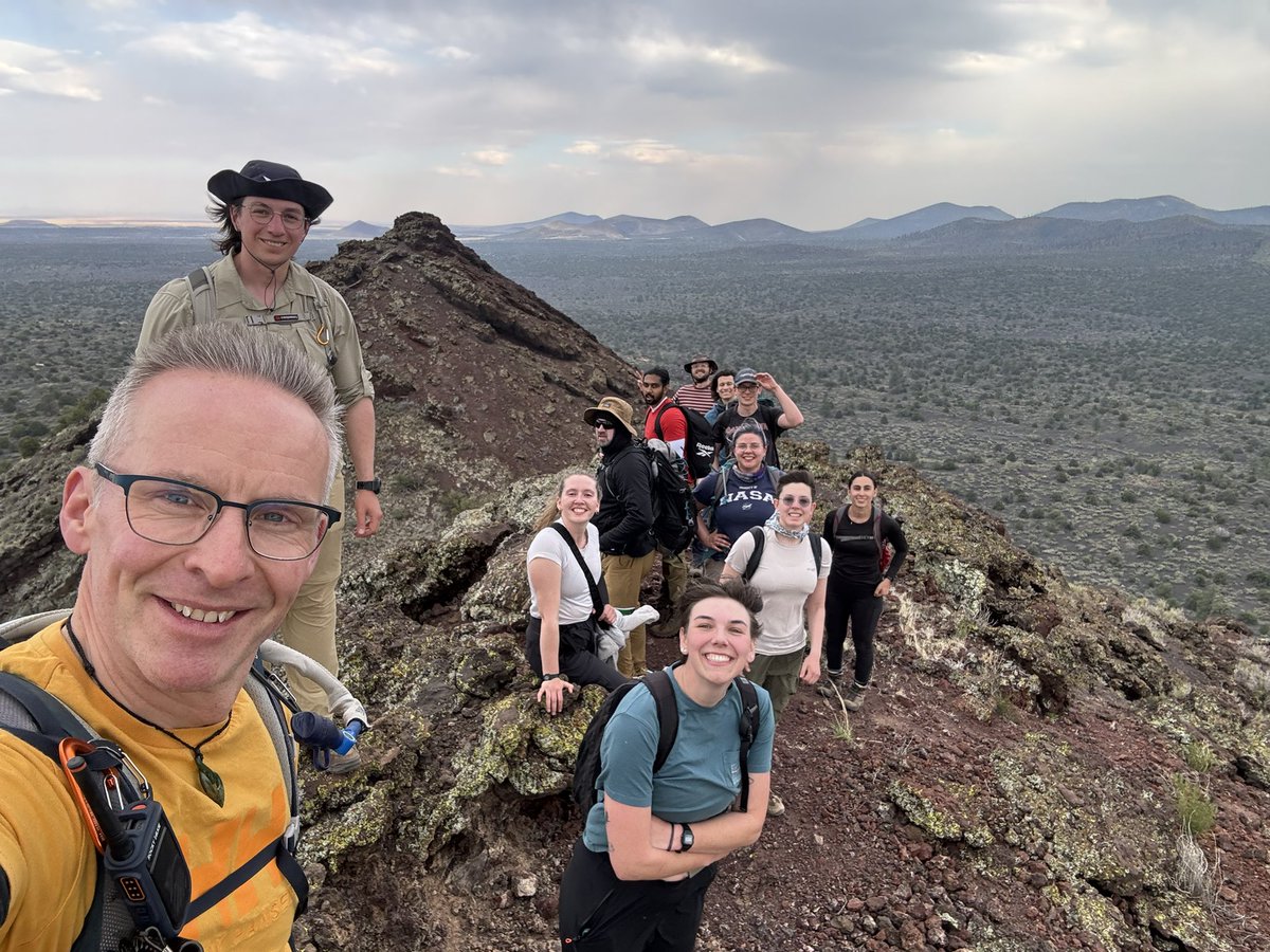 Finished an awesome day in the field in northern Arizona with a hike up a cinder cone after pitching our tents for a wild camp 😀 #fieldschool #outdoors #camping #hiking #exploration <a href="/westernuEarth/">Earth Sciences</a>