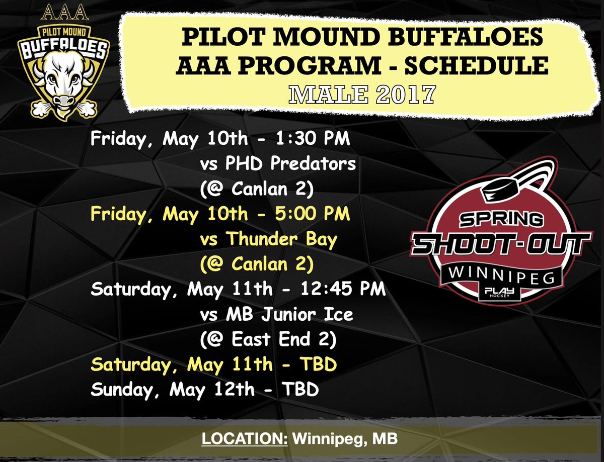 Another weekend of AAA Spring hockey begins tomorrow in Fargo and Winnipeg!