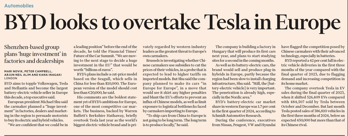 No amount of groveling by Musk at the altar of the Chinese communist party will save Tesla from this onslaught :)