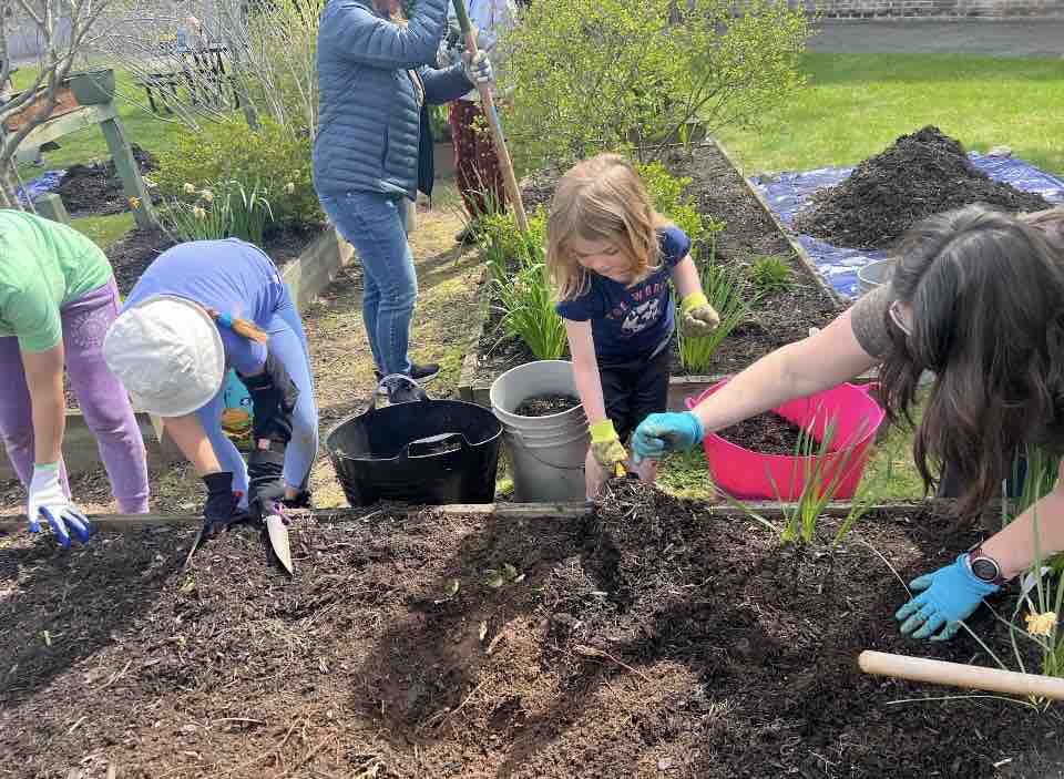 A great day for gardening at Fox Run! Thank you to our volunteers!
