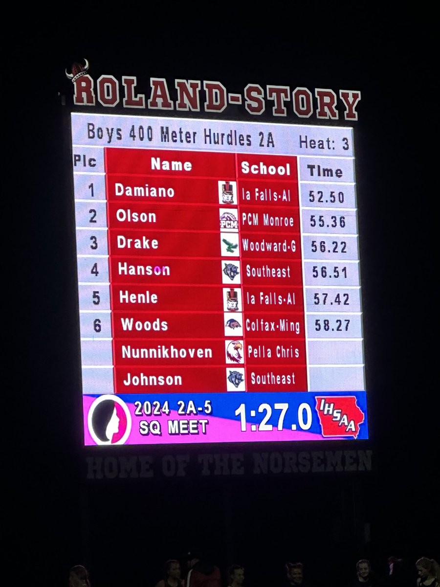 No surprise here….⁦<a href="/JadenDamiano/">Jaden Damiano</a>⁩ has another #TicketPunched for the #IFACadetPride track team.