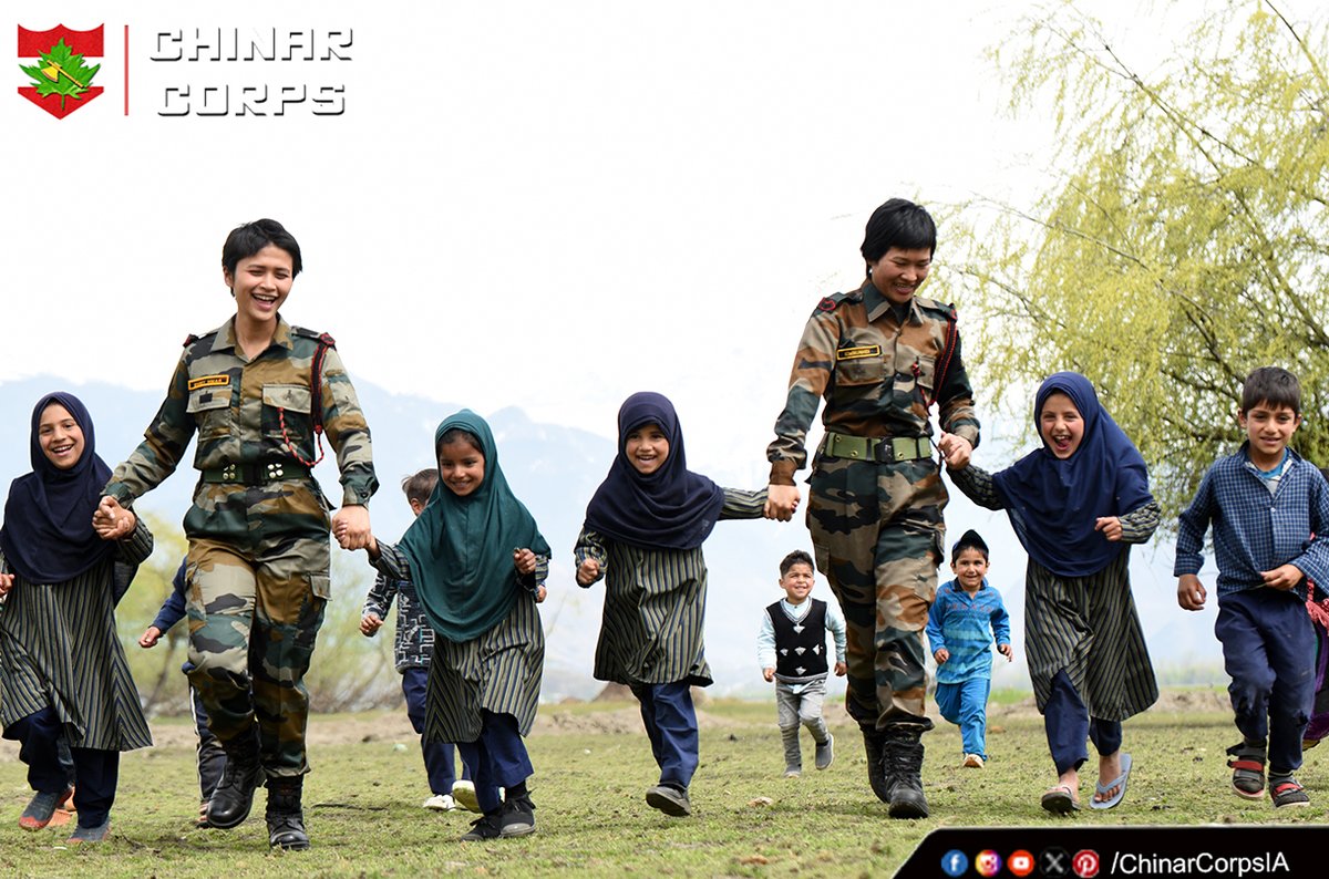 'Let's be the spark that ignites a chain reaction of smiles' #Kashmir #Happiness @adgpi @NorthernComd_IA