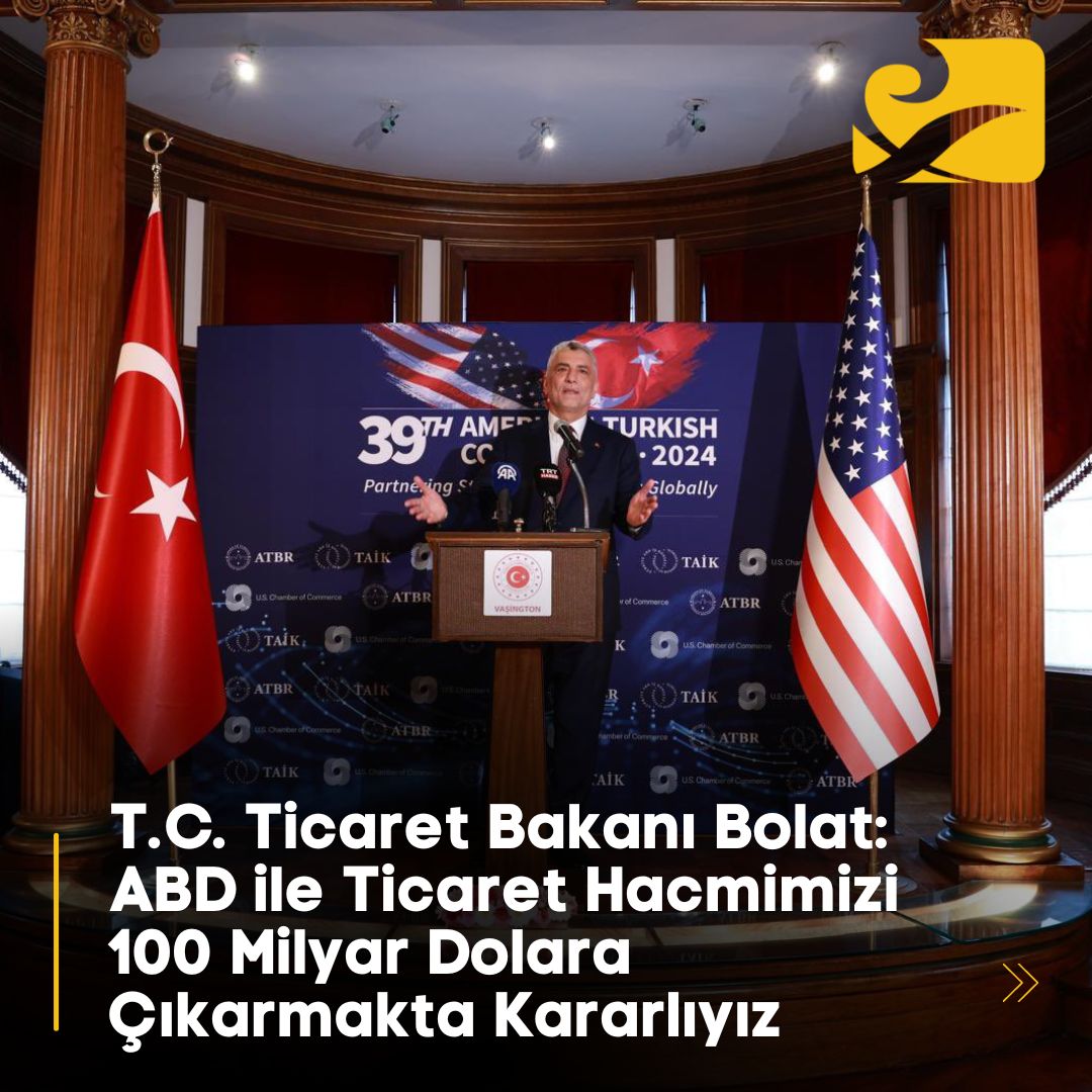 🚀 T.C. Ticaret Bakanı Ömer Bolat: ABD ile Ticaret Hacmimizi 100 Milyar Dolara Çıkarmakta Kararlıyız!
Bakan Bolat, Türkiye'nin ABD ile ticaret hacmini artırma hedefi doğrultusunda kararlılık mesajı verdi. #TicaretBakanı #ABD #TicaretHacmi