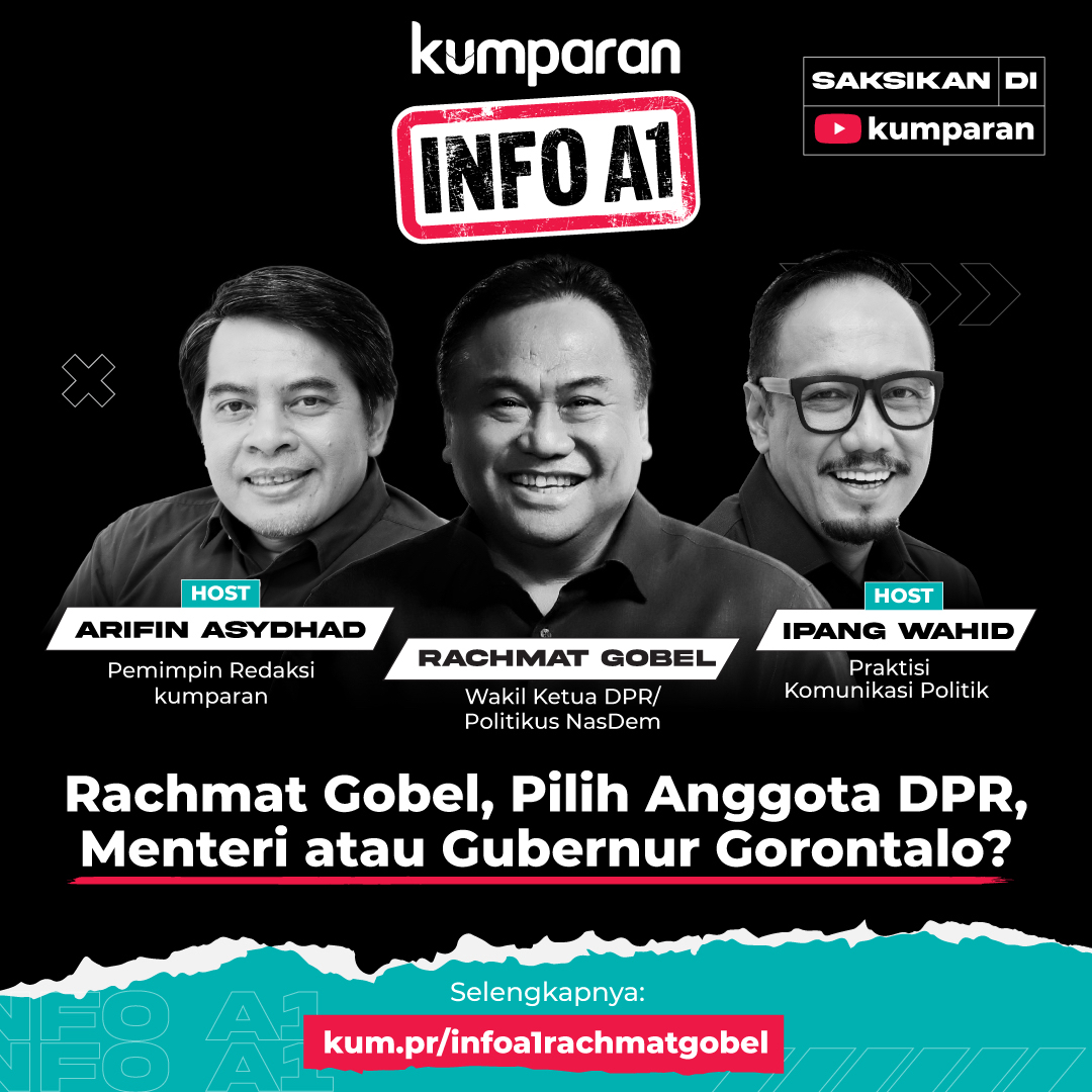 Yuk, saksikan Info A1 bersama Rachmat Gobel dipandu oleh Pemimpin Redaksi kumparan, Arifin Asydhad, dan ditemani Praktisi Komunikasi Politik, Ipang Wahid, hanya di YouTube kumparan atau klik kum.pr/infoa1rachmatg… sekarang! #infoa1 #rachmatgobel #brand #igp