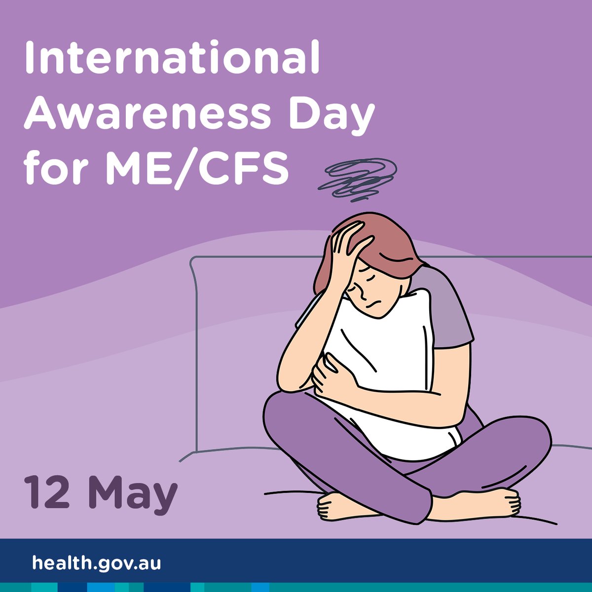 📅 This Sunday is International Awareness Day for ME/CFS, a chronic illness that causes extreme fatigue & can lead to symptoms like, post exertional malaise, memory loss, sleep disturbances, headaches & sensitivity to light & noise.

Learn more at 💻 healthdirect.gov.au/chronic-fatigu…