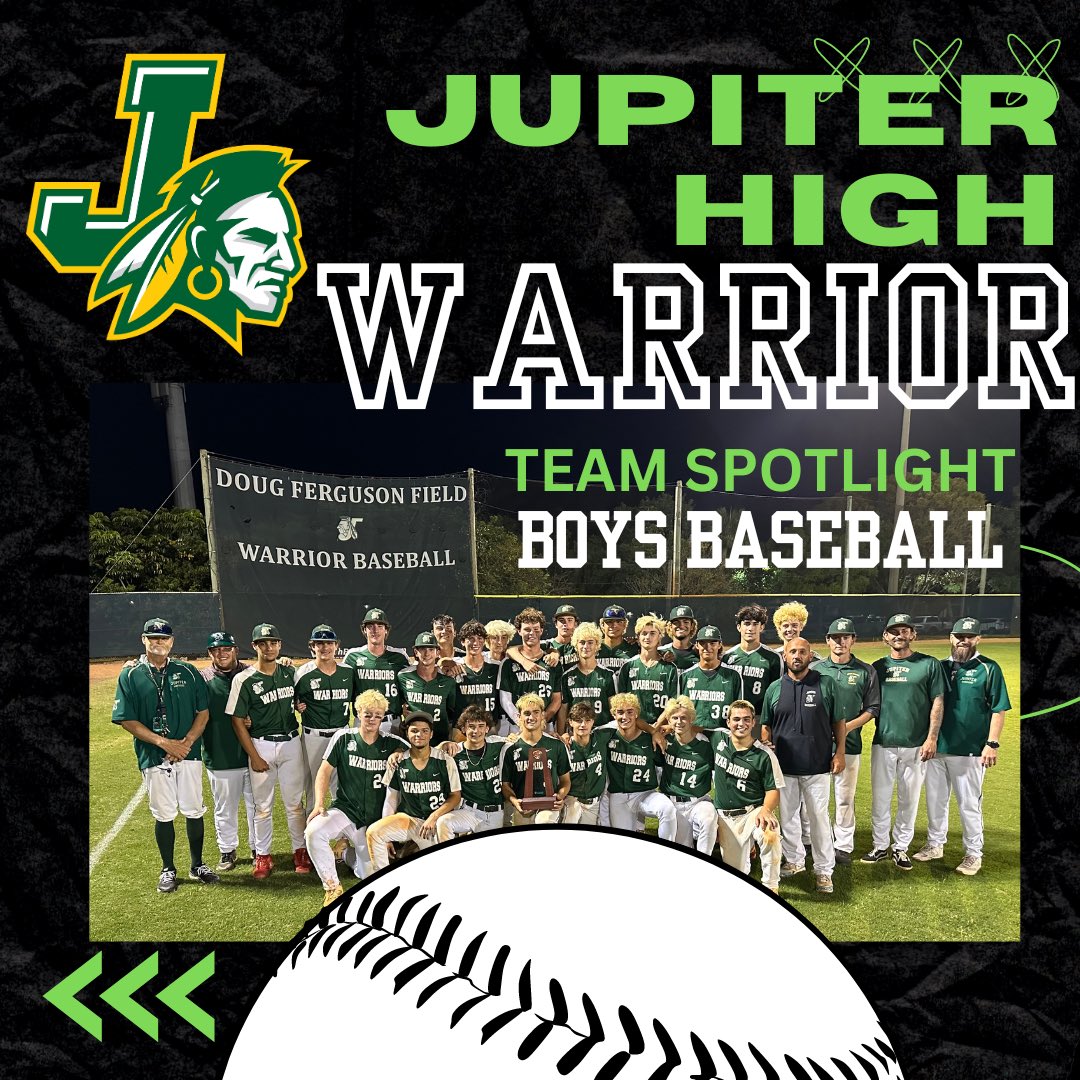 JHFLBoosterClub's tweet photo. It’s time for another Booster Club team spotlight!  Warrior Boys Baseball has had an impressive season, winning their 3rd consecutive District Championship, and plays tomorrow in the Regional Semi-Finals vs. Harmony High. Way to go, Warrior Baseball! https://t.co/gPZax5i2fy