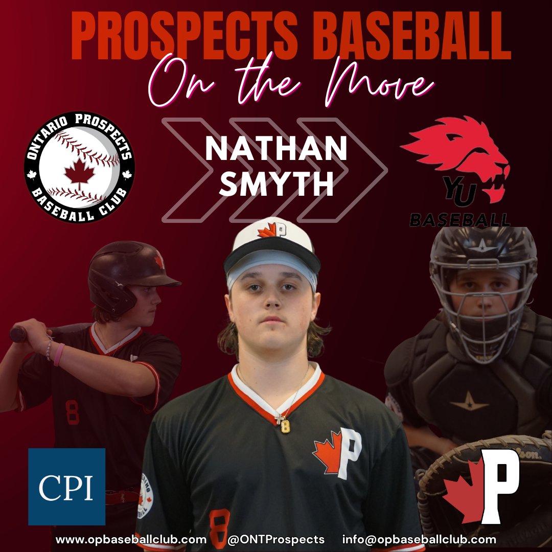 ONTProspects's tweet photo. 🌟 Big News! 🌟 We’re thrilled to announce that Nathan Smyth (@N8SmythBaseball), a dedicated and talented member of our #OPBC family, has committed to play baseball for the York University Lions! 🦁⚾

After two remarkable years with us and a lifetime of honing his skills with the @pickering_pba , Nate is ready to take his game to the collegiate level with @YorkUBaseball in the OUA (@OUAsport).

Nate's hard work, sportsmanship, and dedication to baseball are truly inspiring. We are incredibly proud and can't wait to see him excel on and off the field!

Join us in congratulating Nate as he continues his journey #OnTheMove. Go Nate! 🚀

#BetterEveryDay #OPBC #CollegeBaseball
