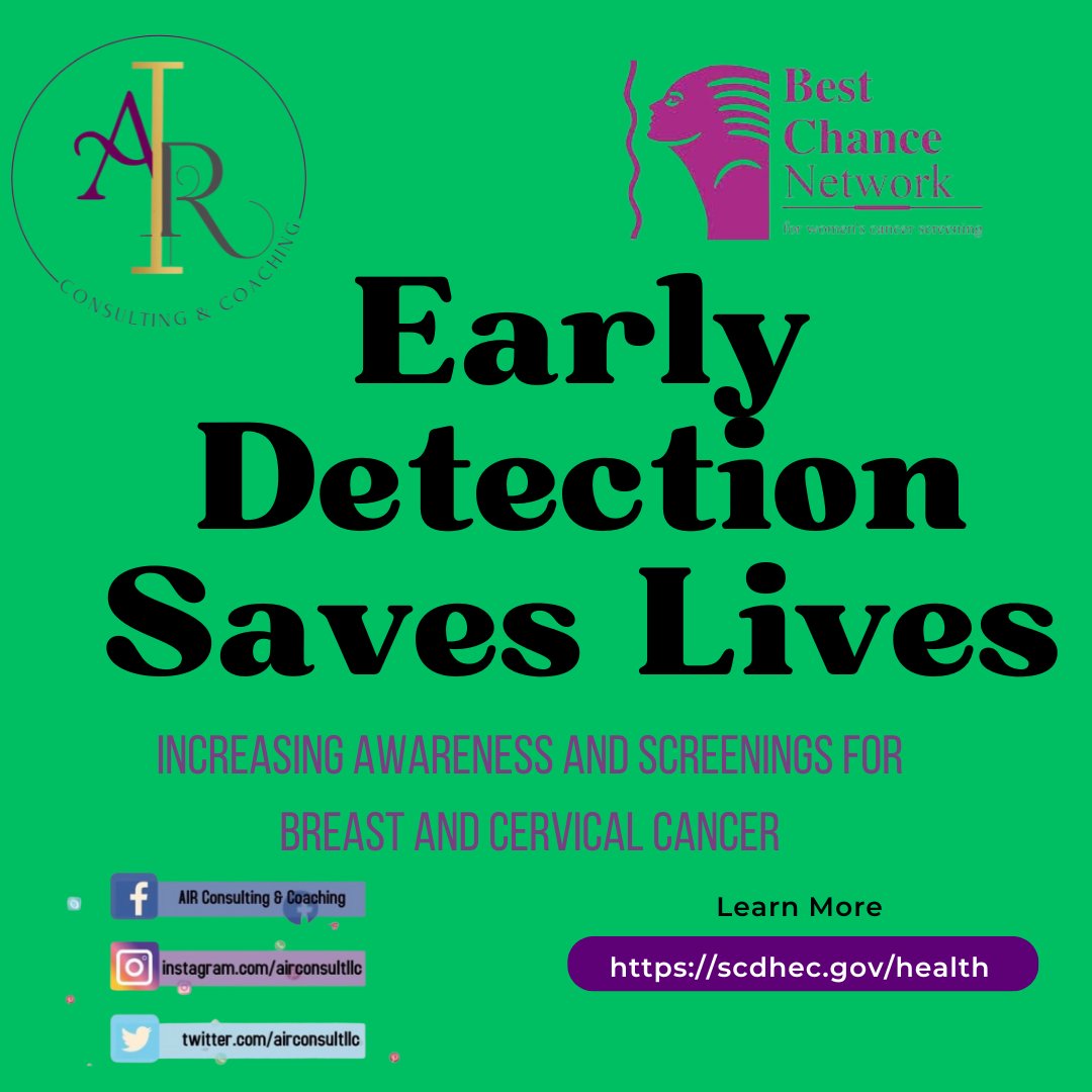 Early detection saves lives. Don’t wait to get screened. Protect yourself! #AIR #CancerAwareness #CancerScreenings