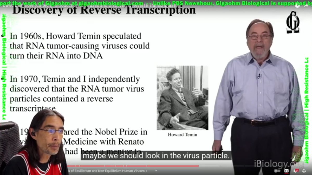 We have inside of our cells the machinery to send exosomes with reverse transcriptase in it. Virology is the bastardisation of knowledge into this endogenous system. They do it so they can study humans but pretend its external.    
rumble.com/v4s2odq-gigaoh…