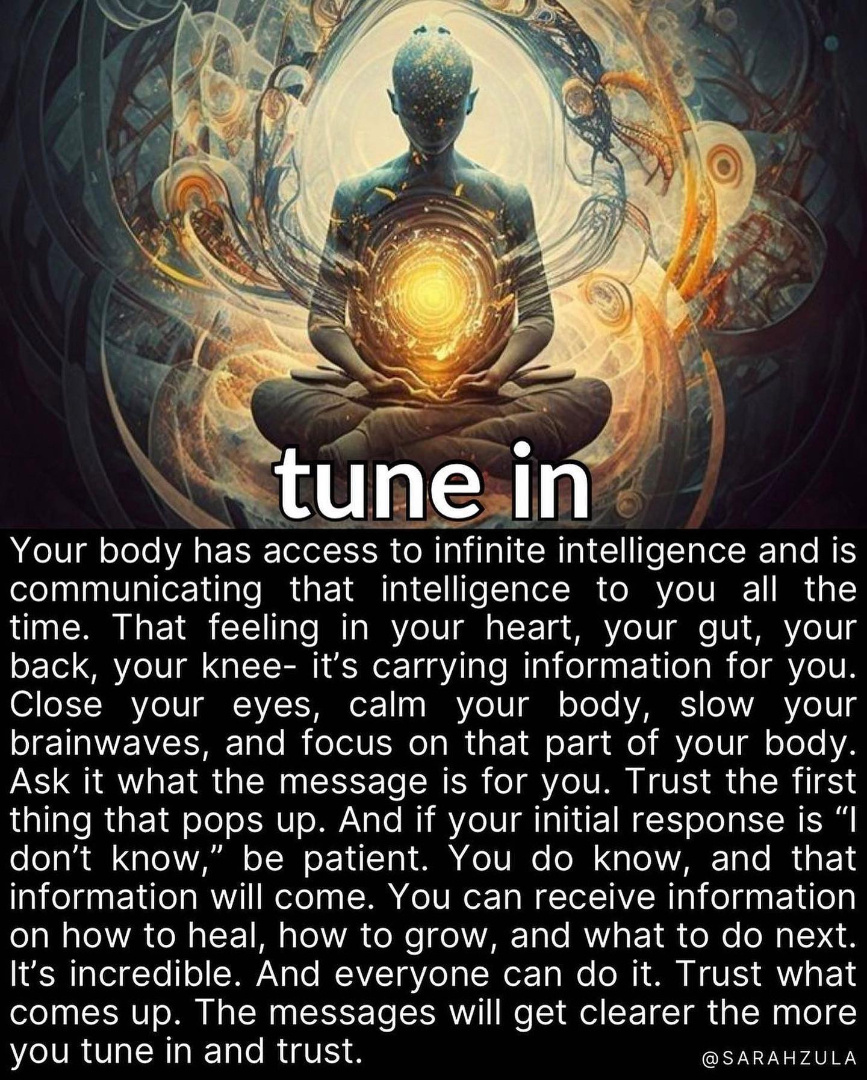 #infiniteintelligence #intuition #innerknowing #awakeningbody #5thdimension #healing #mindbodyconnection #selfdiscovery #selfhealing #tunedintappedinturnedon #vortex #ultrainstinct #receptivemode #sourceenergy #mindsetmastery #purepositiveenergy #5d #listentoyourbody #tunein