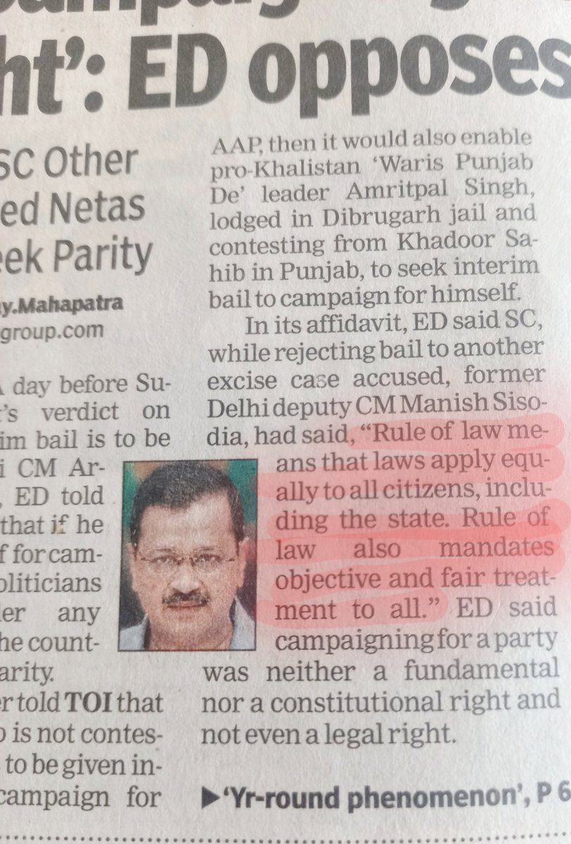 Rule of law means that laws apply equally to all citizens, including the state. Rule of law also mandates objective and fair treatment to all, says @dir_ed. I wish this was the case. But does this happen in New India? Not at all. Not even remotely.