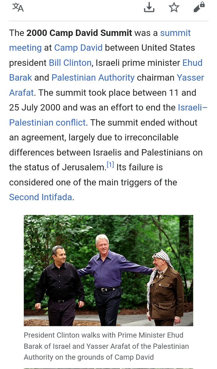 Booksmart ..... with no common sense.

Palestine blew it in 2000.