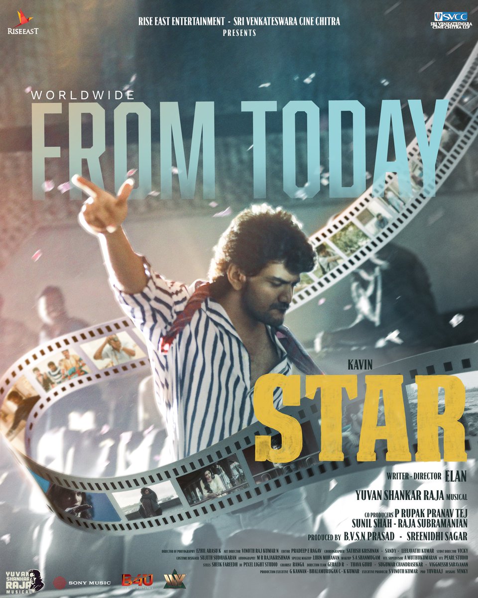 Today is STAR day 🌟
#Star in theatres, don't miss a cinematic experience that will steal your heart away.

#StarTrailer - youtu.be/5QlTZEogGrE

#STARfromToday

@PradeepERagav @Meevinn @sujith_karan @rajakrishnan_mr @muthukumaranvfx @VickyStunt_dir @venkystudios