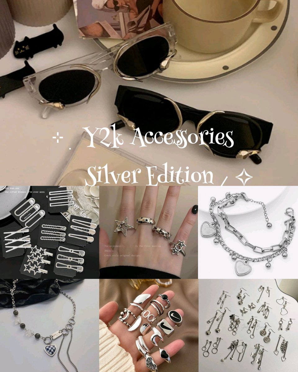 ⊹ ׅ  Y2k Accessories Silver Edition ⸝ ✧

if you like y2k style don't miss this thread.

– a thread