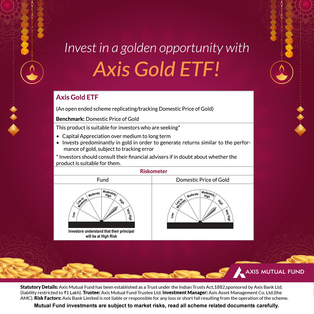 This Akshaya Tritiya, elevate your investments with Axis Gold ETF! Swap the conventional gold purchase for a smarter, more secure option. Dive into the realm of safety, ease, and diversification. Invest in a golden opportunity today! Invest Now: zurl.co/oTqm