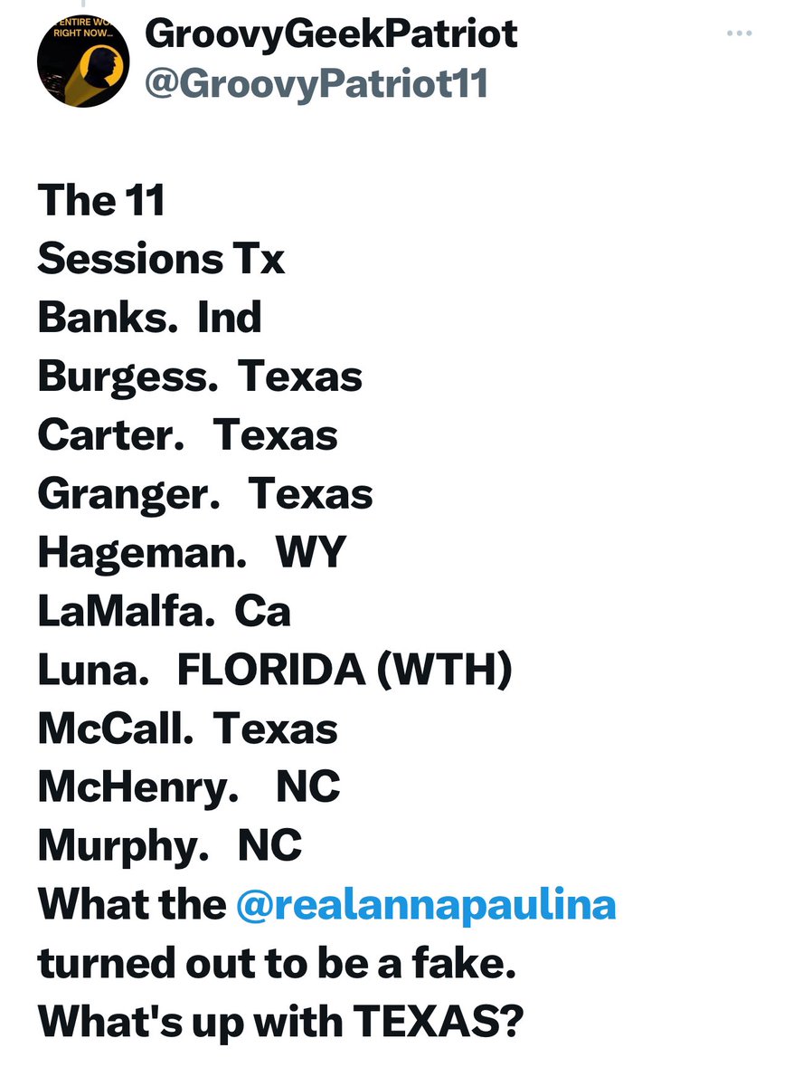 Here’s the 11 Rinos who betrayed us in this vote in the house last night. Give this gentleman a follow for sharing it.